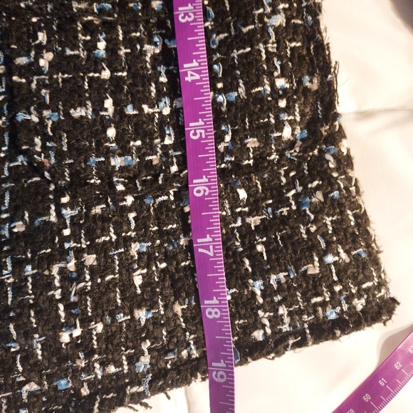 NWOT  Tommy Hilfiger tweed cropped blazer, size 2, navy, white, silver - Picture 2 of 11